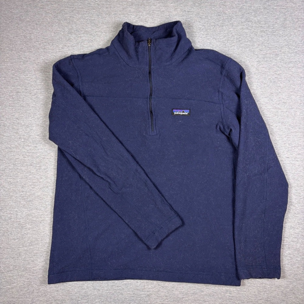 Patagonia Micro D 1/4 Zip Fleece Pullover Womens S Blue